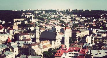 A typical view in city of Ukraine